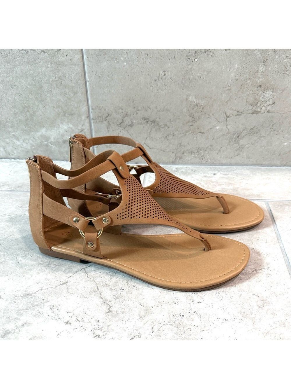 Cityclassified tan gladiator women’s sandal size 9